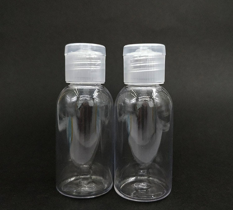 Free Sample Transparent PET Plastic Bottle with Flip Cap Empty Bottle Flip Cap Cream Bottle with Flip Cap with Factory Supply