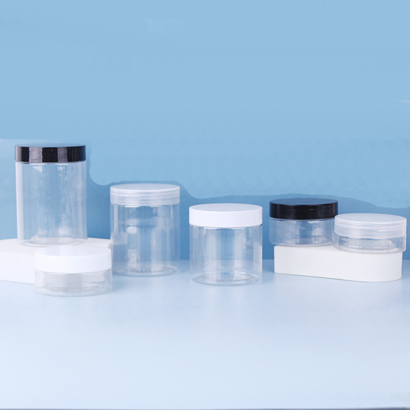 Personalized Logo Plastic Jars / Plastic Containers Custom Printing Sealed Packaging Various Sizes