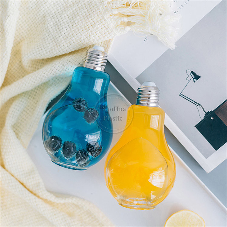 PET Disposable Plastic Milk Tea Juice Cup Round Empty Plastic Soft Drinking Beverage Bottle