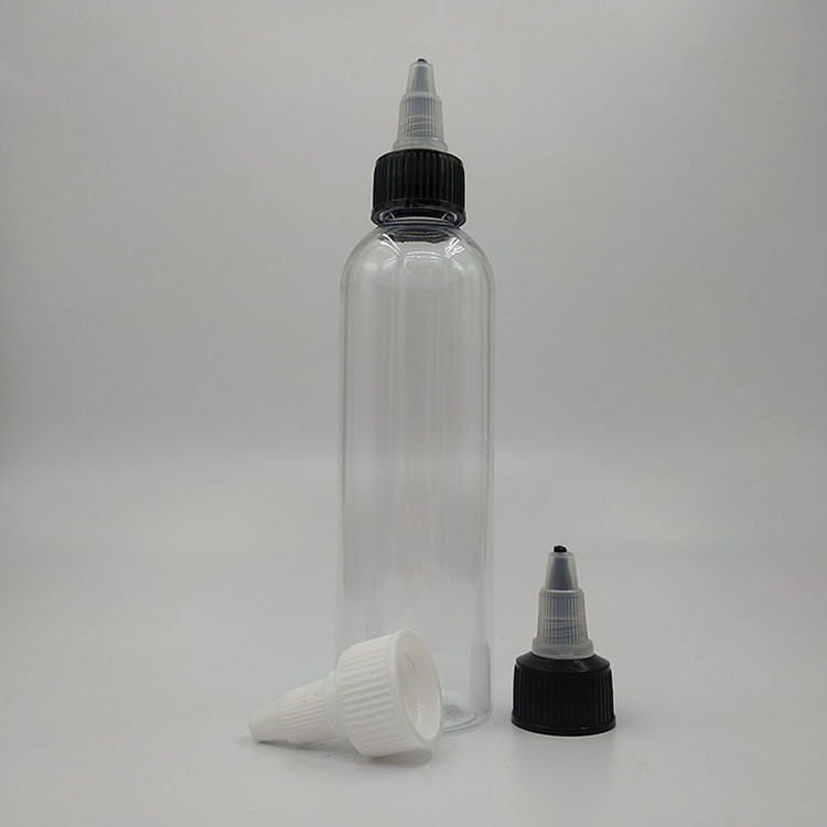 Custom Clear Plastic Screw Top Bottles With Custom Label Panel And Screw Neck Finish