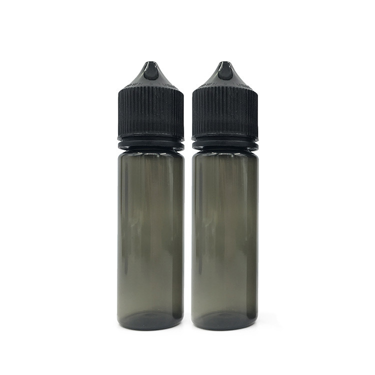 Transparent Round PET E Liquid Bottles With Screw Cap Screen Printed Various Sizes