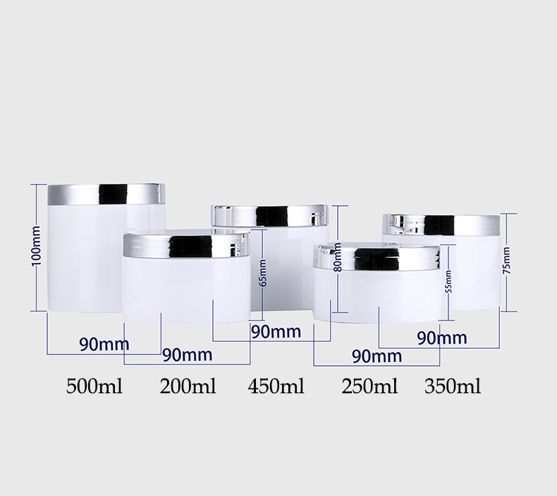 Transparent Plastic Cosmetic Jars With Smooth Surface Pressure Sensitive Gasket Various Sizes