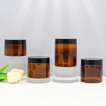 Custom Color Empty Body Facial Scrub Jars Cosmetic Plastic Jars With Lid Body Butter Container