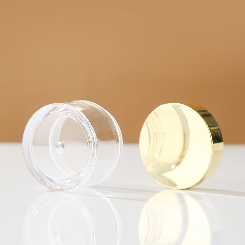 Customizable Clear Cosmetic Jar Set Various Sizes for Makeup Skincare Pressure Sensitive Seal