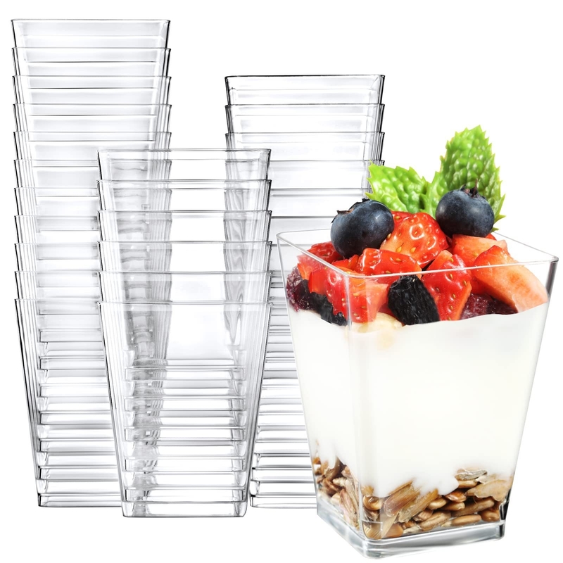 Hot Sale Cup with Dessert Tray Small Cup for Dessert Plastic Cups for Dessert with High Quality
