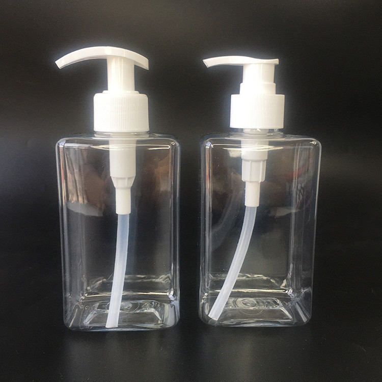 PET Plastic Pink Pump Dispenser Bottle With Silk Screening Printing Screw Cap 24mm Caliber