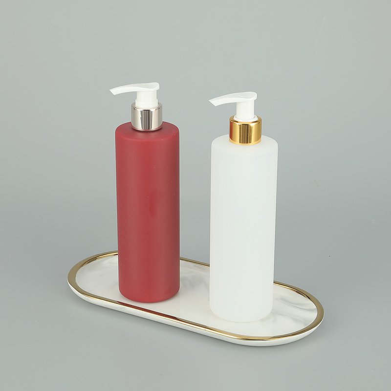 Pink/Customizable 47mm Round Screw Cap Silk screening Printing PET Pump Bottle For Cosmetics