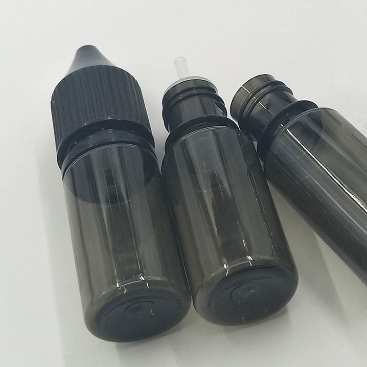 Colorful Custom Printing 10 - 100ml Childproof Screw Cap Transparent Round  E Liquid Bottles
