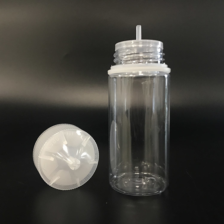 100ml Screw Cap Childproof PET E Liquid Bottle For E Liquid Packaging With Screen Printing