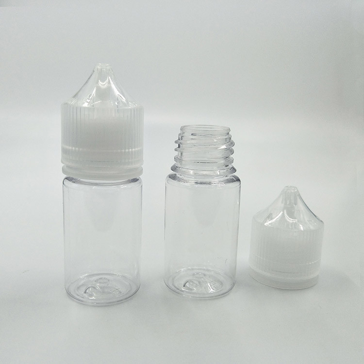 Customized 10-100ml Printing PET E Liquid Bottle Round Shell Vials With Childproof Caps