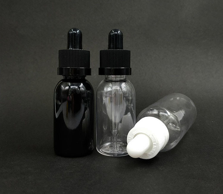 Clear PET Childproof Round Screw Cap E Liquid Bottle For E Juice Packaging With Screen Printing