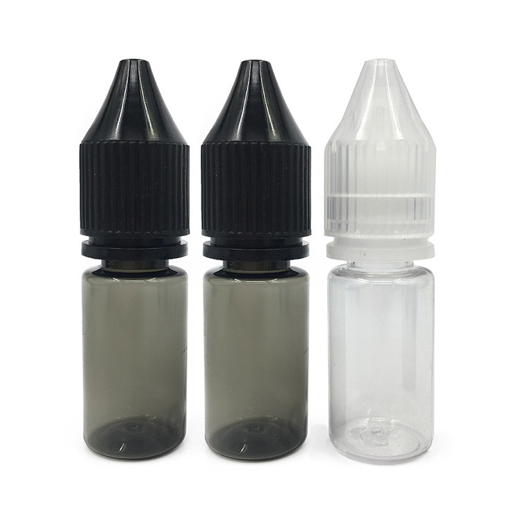 18mm Neck Size Round E Liquid Bottle with Transparent Material and Childproof Cap