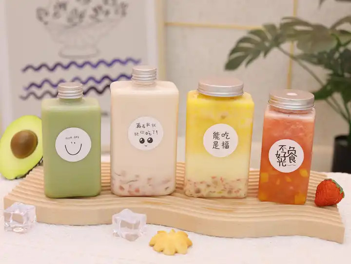 High Capacity Milk Tea Bottles Modern Design Leak Proof 120ml 250ml 350ml 500ml 1000ml