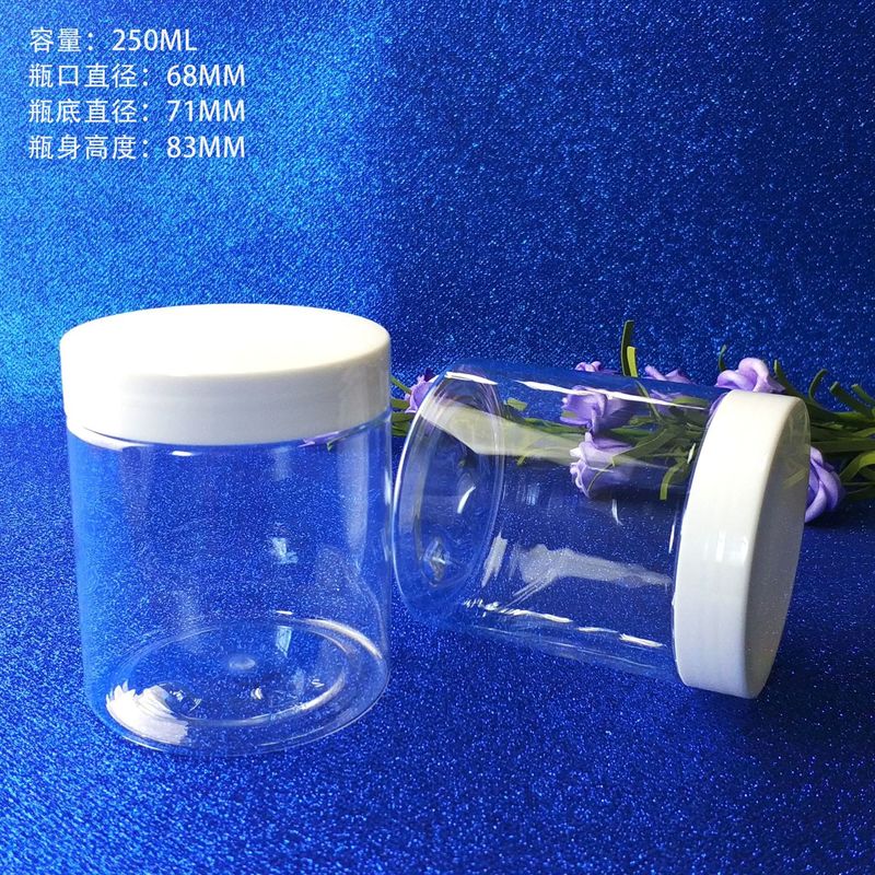 Transparent Plastic Cosmetic Jar Capacity 10ml 15ml 30ml 60ml 80ml 100ml 120ml 150ml Lightweight