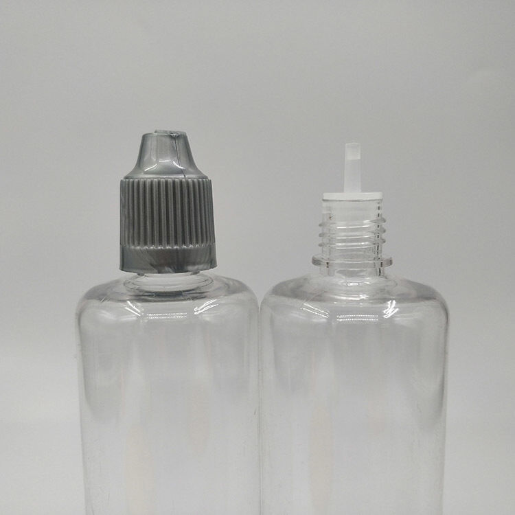 Transparent E liquid bottle offering customized logo customization suitable for e juice packaging and leak proof sealing