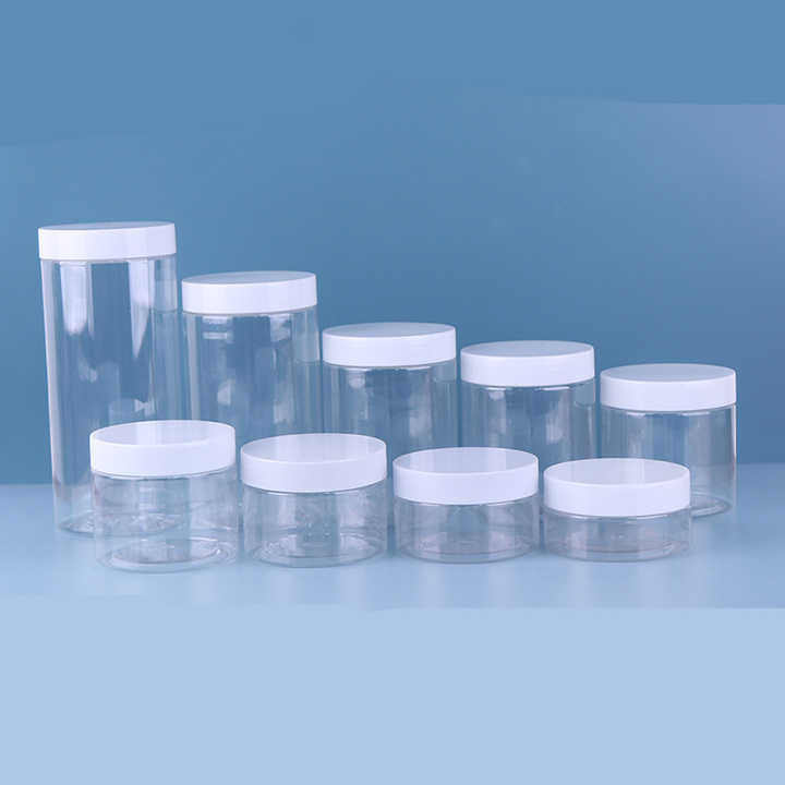 Customization Plastic Jar Containers 65mm Diameter Logo Customization Ideal for Packaging Storage and Labeling Solutions