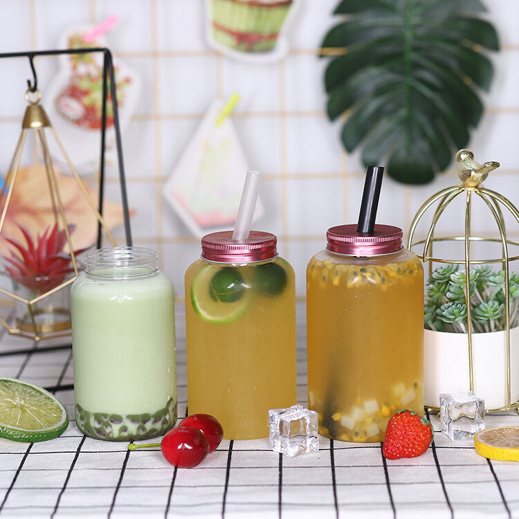 0.5kg Milk Tea Bottles Leak Proof Modern Design Suitable for Beverage Packaging and Storage Solutions