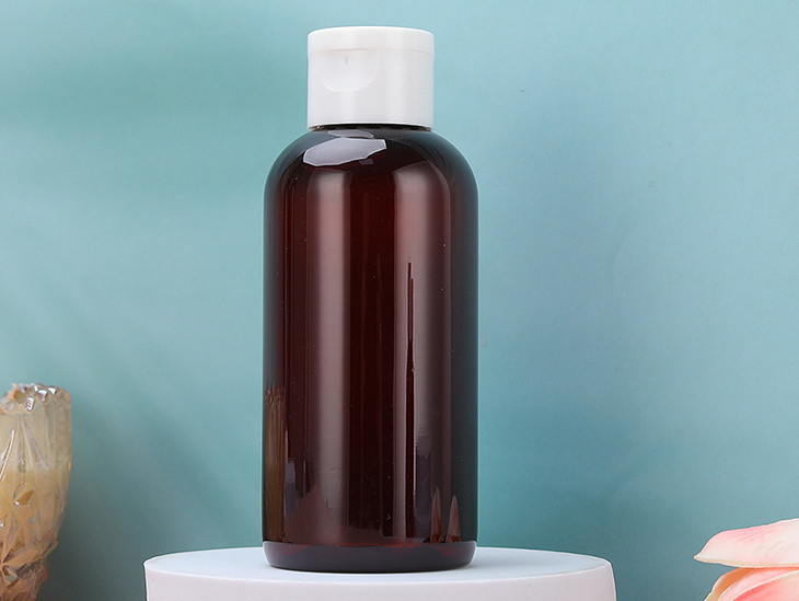100% NEW RAW PE Amber PET Bottles With Flip Top Cap For Toner
