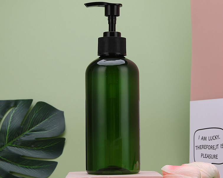 Hot Sale Clear Empty PET 500ml Shower Gel Plastic Bottle Hair Care White Flat Square Shampoo Lotion Pump Plastic Bottle