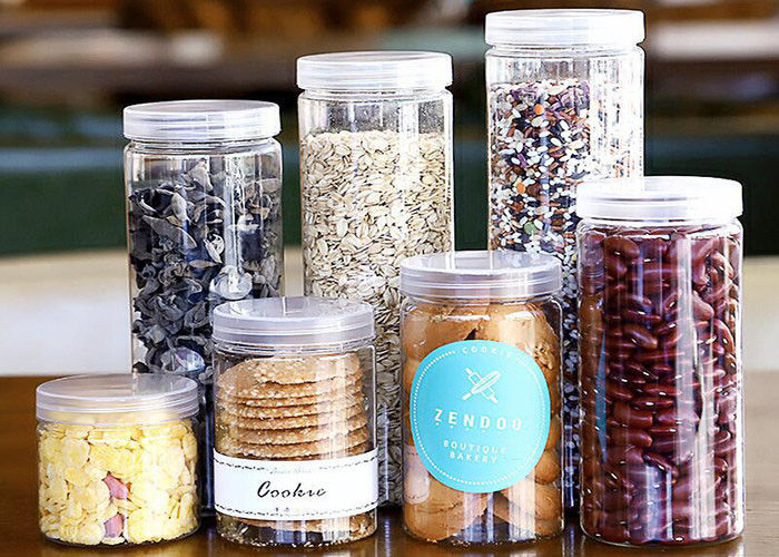 Favourite Custom Plastic Jars with Lids Transparent Plastic Jar Modern Plastic Jars with Popular Design