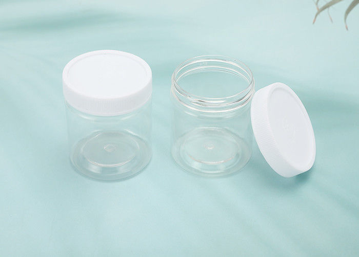 Multi Functional Plastic Cosmetic Jars Plastic Jars for Food Packaging Wide Mouth Screw Lid Plastic Jar with Own Brand