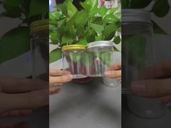 50ml 100ml 150ml 200ml 250ml 300ml Clear Plastic Pet Container Food Jar With Lid