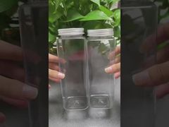 Wholesale Square Beverage Milk Juice Tea Drink Plastic Bottle with Lid