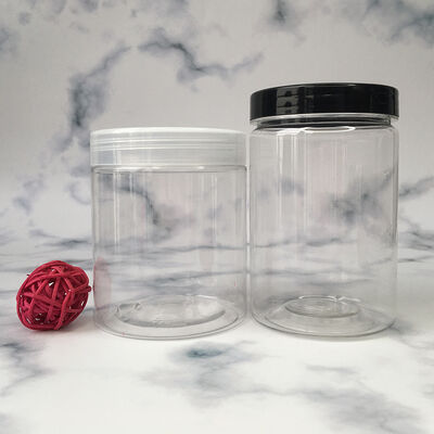 Plastic Storage Jars Featuring Plastic Lid Leak Resistant Containers Used in Food Processing and Retail Environments