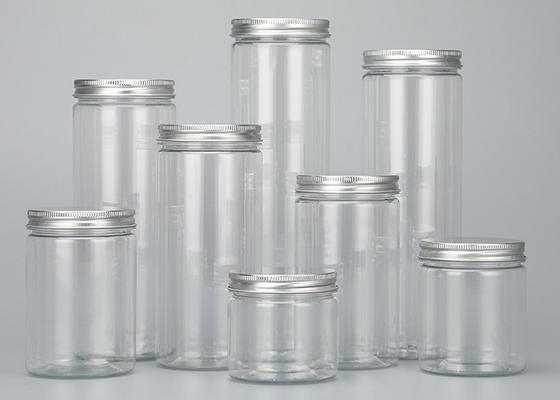 65mm Plastic Jar Containers Transparent PET Wide Mouth Jars ODM